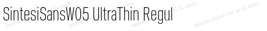 SintesiSansW05 UltraThin Regular字体转换